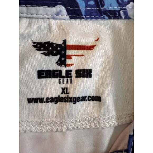 Eagle Six Gear Golf Polo Shirt Mens XL Midnight Aloha AR15 Tropical Floral Palms - Picture 4 of 13